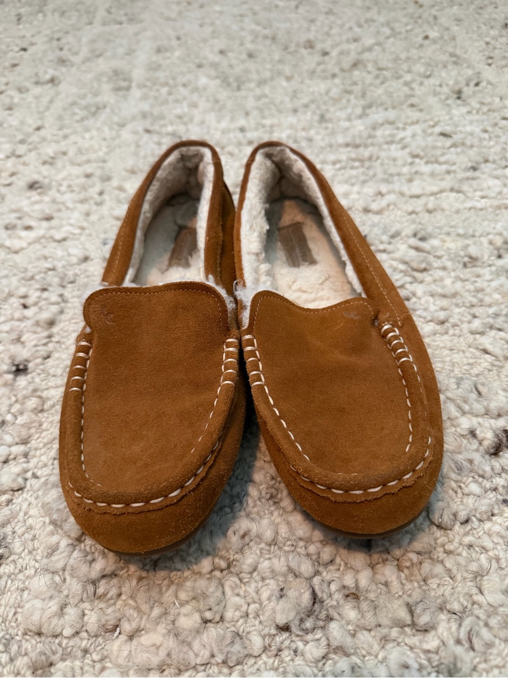 Koolaburra Chestnut Suede Moccasin Slippers